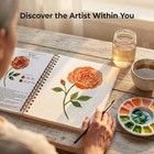 Flower Watercolor Workbook For Adults Beginners 6 5 X 9 Inch