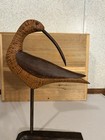 Hand Carved Antique Style Turned Head Looking Curlew Shorebird Decoy
