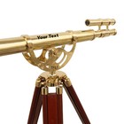 Vintage Brass Telescope On Wooden Tripod Nautical Maritime Decor Spyglass 42 