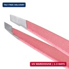 Tweezerman Slant Tweezer For Eyebrows  Tea Rose  Angled Tip Hair Removal