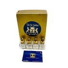 Vtg Nib  4  Pc Salt Pepper Shakers Go Go Gold Irvin Ware Auth 1 1 4  Sq X 2  H