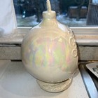 Vintage Ceramic Handmade Snowball Christmas Ball Holder 12    H 8    Wide 8    Deep