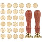 Alphabet Initials Wax Seal Stamp Gift Box Kit  Vintage 26 Letters A-z Sealing   