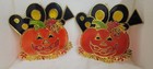 Vintage Lot Retro Plastic Halloween Sun Catchers Witch Black Cat Ghost Pumpkin