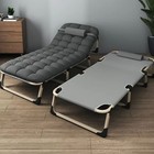 Heavy Duty Portable Folding Bed With Flip-up Mattress For Camping   Guests