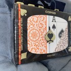 Nip Sealed Copag  Design Playing Cards  Poker Size Jumbo  Orange   Brown Brazil
