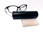 Bvlgari Bv 4126-b 501 Black Gold Cat Eye Authentic Eyeglasses 53-16-140 Mm Italy