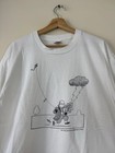 Vintage 90   s New York Times Thomas Edison White Single Stitch Tee Shirt - Xl