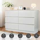 6-drawer Dresser With Spacious Top   Concealed Handles  Modern Wood