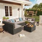 Covered Outdoor Outdoor Patio Furniture Set  7 Pieces Patio Furniture Sets