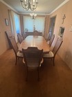 Broyhill Conover Dining Set 8 Chairs Cane Back Table 2 Leaves 8 Ft Vintage W pad