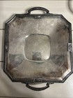 Old 5 Pounds 13 Oz Of 6 Silver Plate Trays In Various Conditions