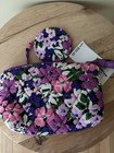 Vera Bradley Mirror Cosmetic Makeup Bag Floral Multicolor Fabric Zip W  Mirror