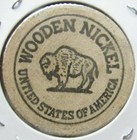 Vintage Portage Coins Portage  Wi Wooden Nickel - Token Wisconsin  2