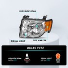 For 08-12 Ford Escape Suv Chrome Headlights Assembly Amber Corner Lamps Pair 