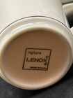 Lenox Rapture Creamer Sugar Bowl W  Lid  Ivory And Platinum Edged Bone China