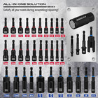 80-piece Premium Magnetic Impact Nut Driver Set Metric   Sae With Socket Adapter