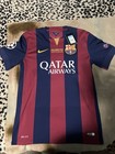 Nike Fc Barcelona 2014 2015 Home Jersey Soccer Men   s Size Medium