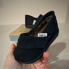 Toms Classics Baby Slip-on Shoes Us 3  uk 2 Eu 18 5  Black Canvas