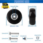 Set Of 4 Luggage Suitcase Replacement Wheels Axles Repair Kit Pu Bearing Wheels 