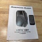 American Audio Kpow 15a 15 Powered 2-way Speaker 15bt Manual And Remote
