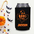 Boo Y all Halloween Party Can Coolers  Funny Gifs And Treats  Spooky Beer Coolie