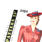 Simplicity Vintage 1940 s Pattern  3484 Misses And Women s Dress Size 16