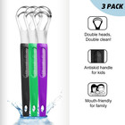 Stainless Steel Tongue Scraper 3 Pack Oral Care Kit