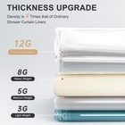 Amazerbath Heavy Duty Shower Curtain Liner 12 Gauge  72 X 65 Inches Clear Shower
