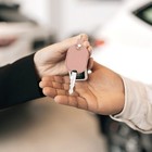 Leather Key Sleeve  2pcs  - Car Broken Key Loop Replacement -  black  Pink 