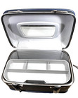 Vtg American Tourister Blue Hard Shell Train makeup Case W  Tray - Wo key