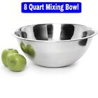 8 Qt Stainless Steel Mixing Bowl Kitchen Food Prep Mixing Bowl