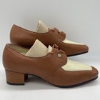 New Vintage Fsp By Musebeck Womens 7 Shoes Oxford Leather 2 Tone Made In Usa