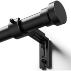 Adjustable Curtain Rod W  Telescoping Design Heavy Duty Metal Window Treatment