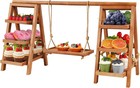 Wooden 3-tier Cupcake Display Stand With Serving Tray For Parties   Weddings