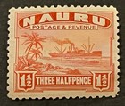 Travelstamps  1924-1928 Nauru Stamps Scott  19 - 1 1 2d Mint Mogh