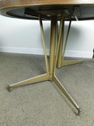 Mcm Flower Power Walnut 1963 Atomic Kitchen Dining Table 42 Round   18  Ext Leaf