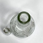 Vintage 4 5 Quart Glass Bottle Decanter 8  Tall Grapes   Leaves Design W  Top