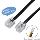Telephone Landline Extension Cord Cable Cord With Standard Rj-11 6p4c Plug