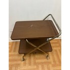 Vintage Cosco Folding Tea Cart Mid Century 2 Tier Bar Serving Utility Table Mcm
