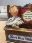 Vintage 1961 Lighted Cast Iron Pabst Blue Ribbon Beer Bartender Display