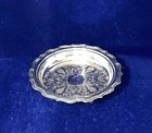 12 5    Silver Plated Tri-footed Large Serving Bowl Dish Scalloped Edge Eales 1779