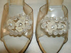 1950s Vintage Pumps-high Heels-open Toe-clear-vinyl--by Quali-craft--sz 6 