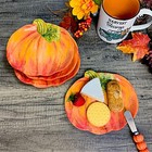 Melamine Plates - Fall Harvest Theme - Bpa-free - Dishwasher Pumpkin