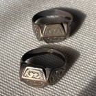 Stunning Rare Roman Era Bronze Ancient 2 Rings With Beautiful Engraved Authentic