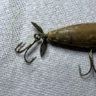 Antique Vintage Heddon Dowagiac Wood Minnow Fishing Lure Bait