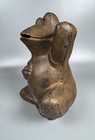 Antique Vintage Cast Iron Sitting Frog Coin Bank Still Large Heavy 7    5 Lbs 