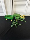 Vintage 1 16 Eska John Deere Farm Toys 12-a Combine  Disk Harrow   Box Wagon