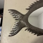 Metal Fish Wall Mirror Atomic Fish Coastal Decor 30x20   
