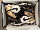 Jordan Air Jordan 1 Mid Youth Cleats Gold black white Us Size 6y